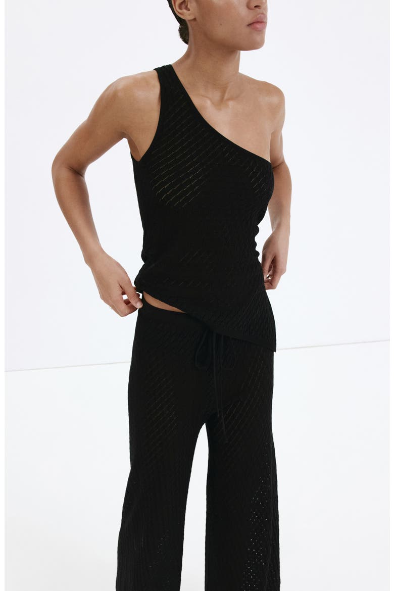Straight Leg Knit Pants, Alternate, color, BLACK