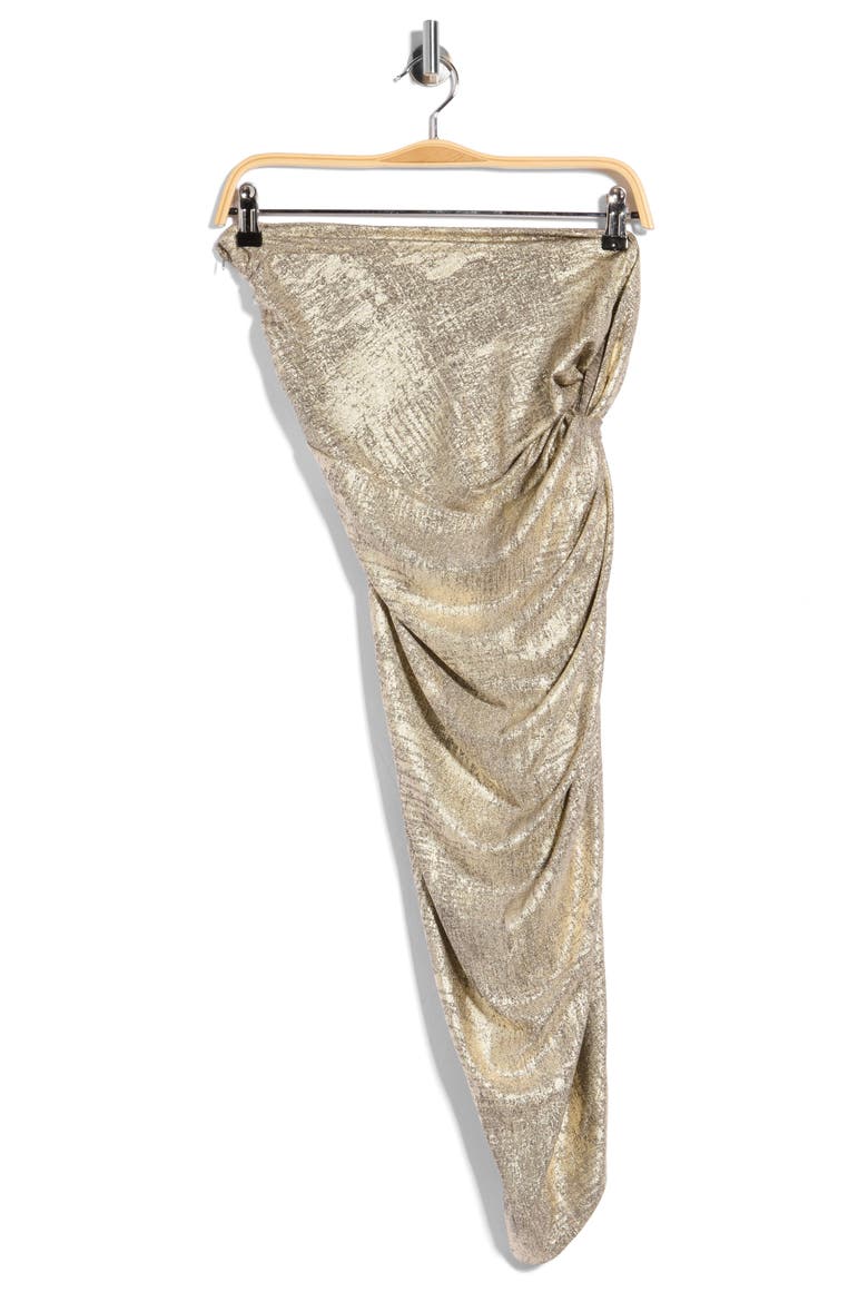 Alba Ruched Metallic Midi Skirt, Main, color, WASHED METALLIC