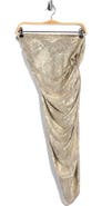 JBQ Alba Ruched Metallic Midi Skirt