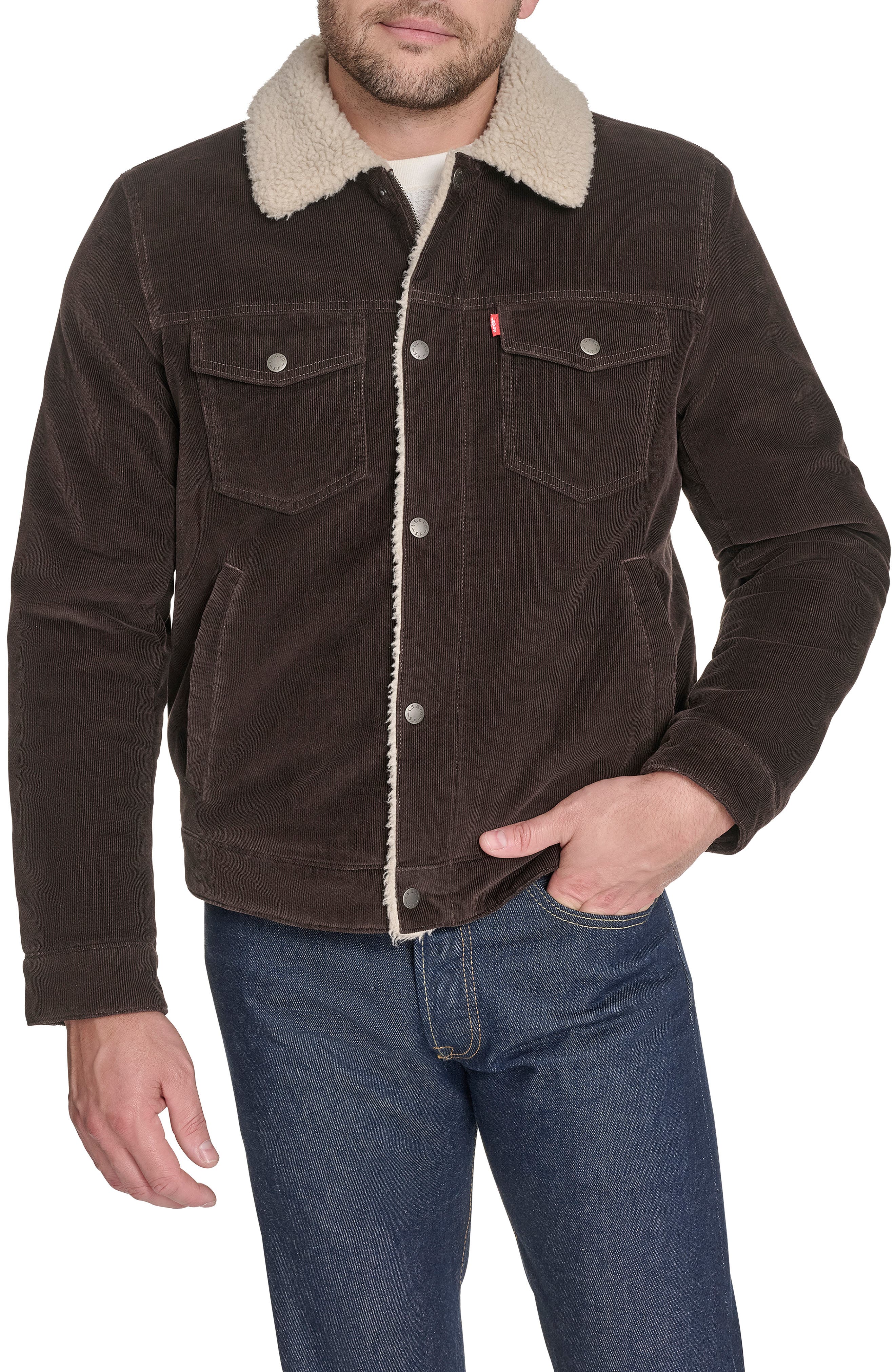 Levi's Corduroy & Faux Shearling Depot Jacket