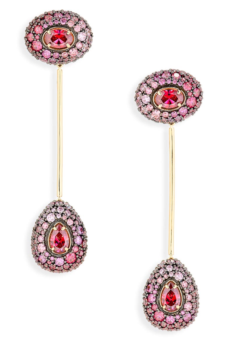 Sublima Drop Earrings, Main, color, RED MUL/ GOS