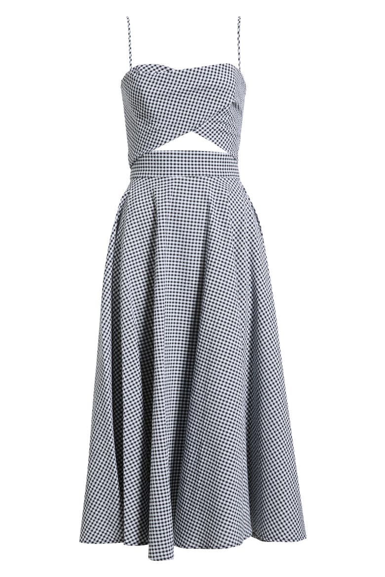 Aysha Check Cotton Seersucker Sundress, Alternate, color, PICNIC PUFF