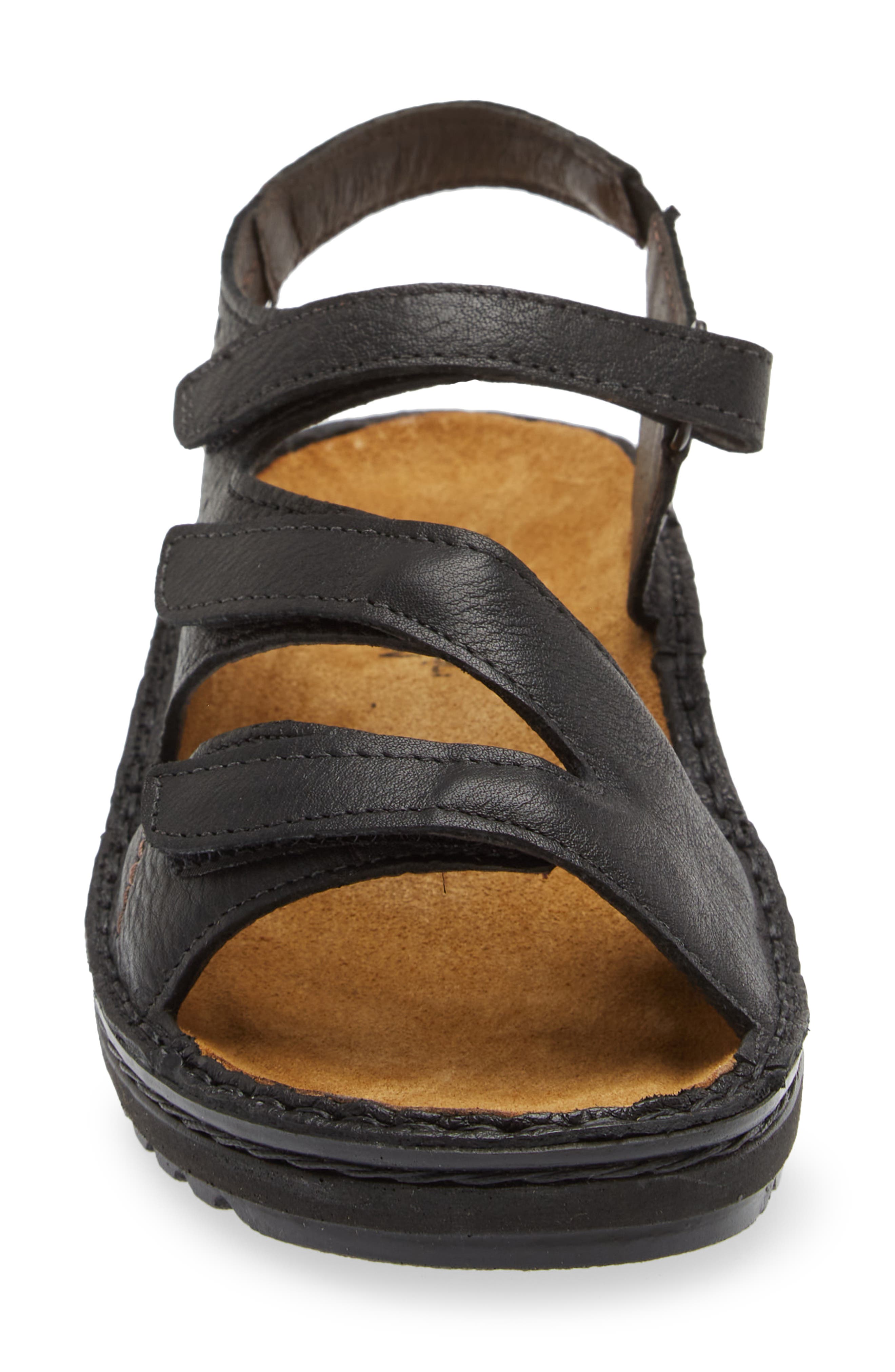 Naot Birgit Sandal, Alternate, color, Soft Black Leather