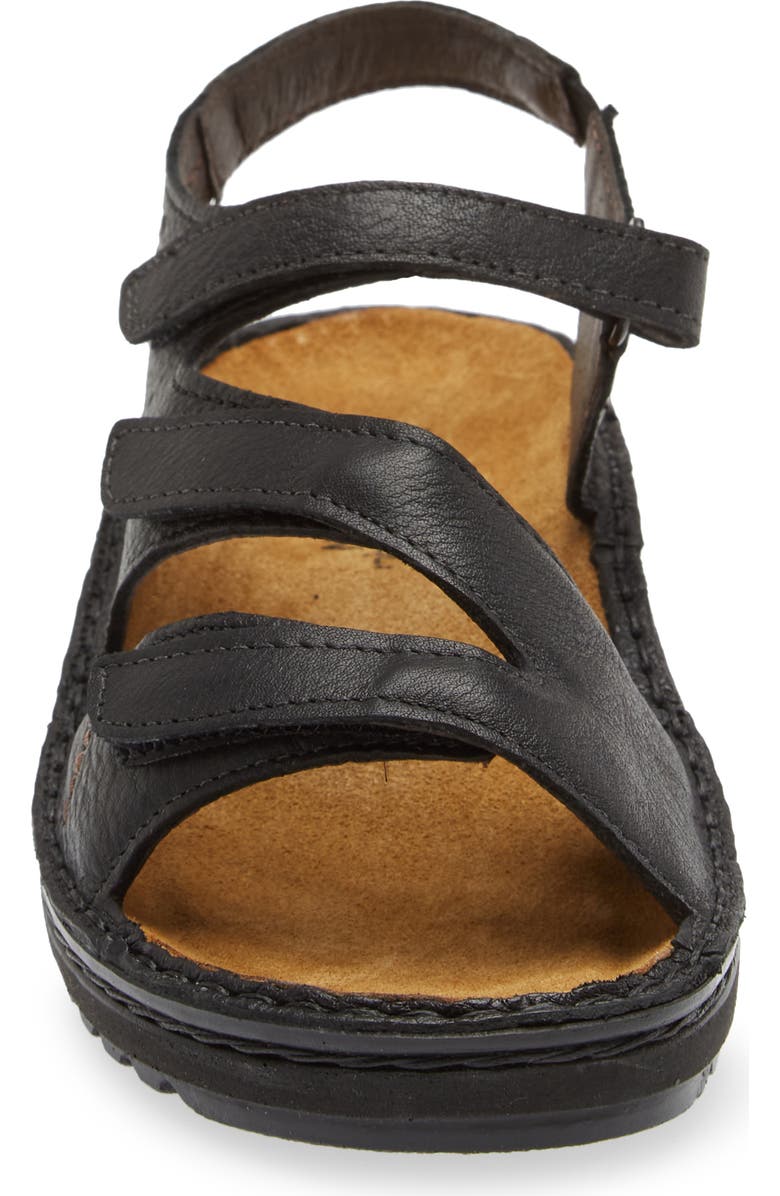 Naot Birgit Sandal, Alternate, color, Soft Black Leather