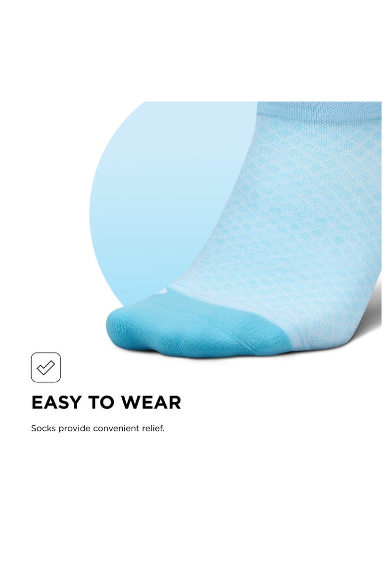 Plantar Fasciitis Relief Sock Light Cushion No Show Tab  Targeted Compression Sock, Alternate, color, Steel Blue