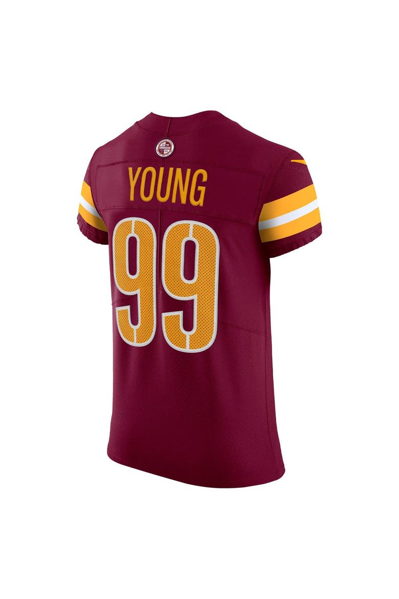 Men's Nike Chase Young Burgundy Washington Commanders Vapor Elite Jersey, Alternate, color, Burgundy