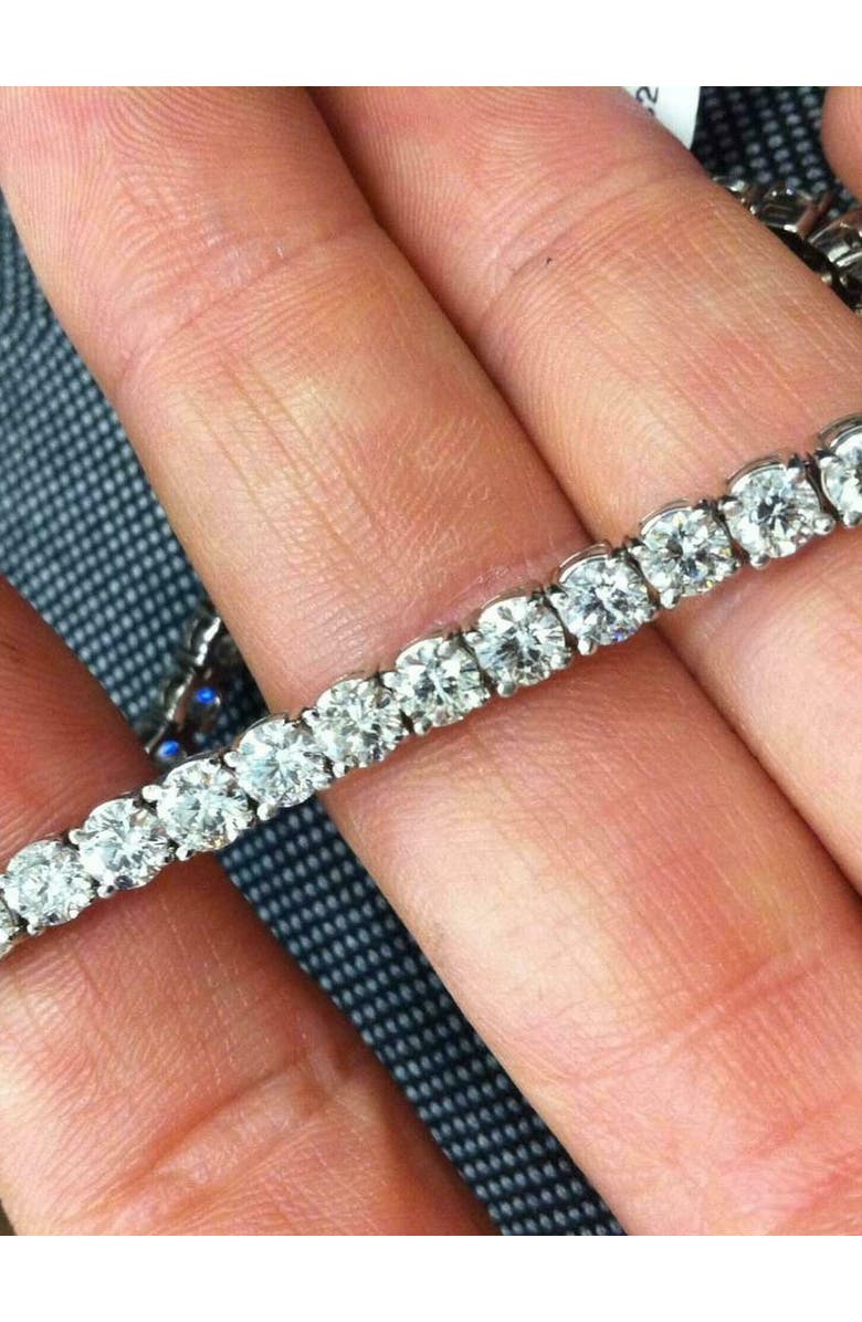 Bliss Diamond 11ct Lab-Created Diamond Tennis Bracelet 14K Gold 7", Alternate, color, 14K White Gold