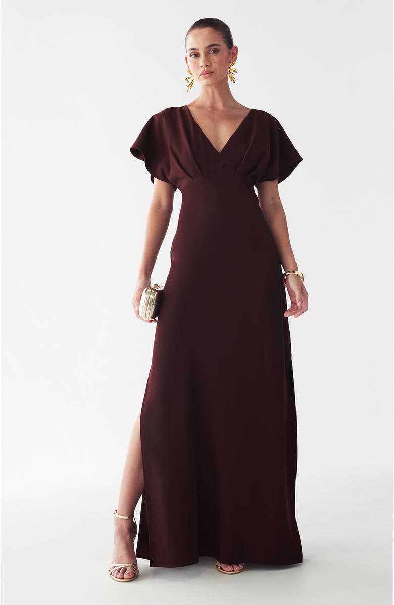 BWLDR Aura Maxi Dress, Alternate, color, Burgundy