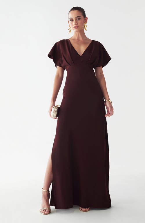 Bwldr Aura Maxi Dress In Burgundy