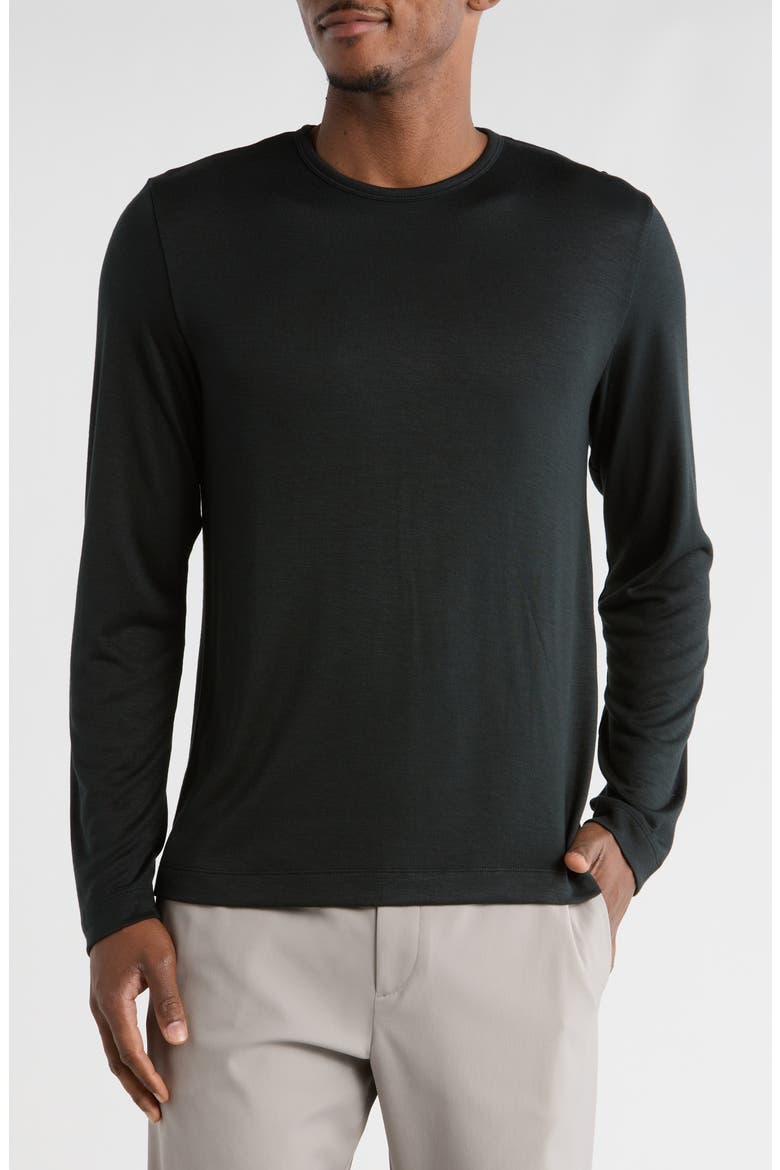 Precise Long Sleeve T-Shirt, Main, color, BLACK