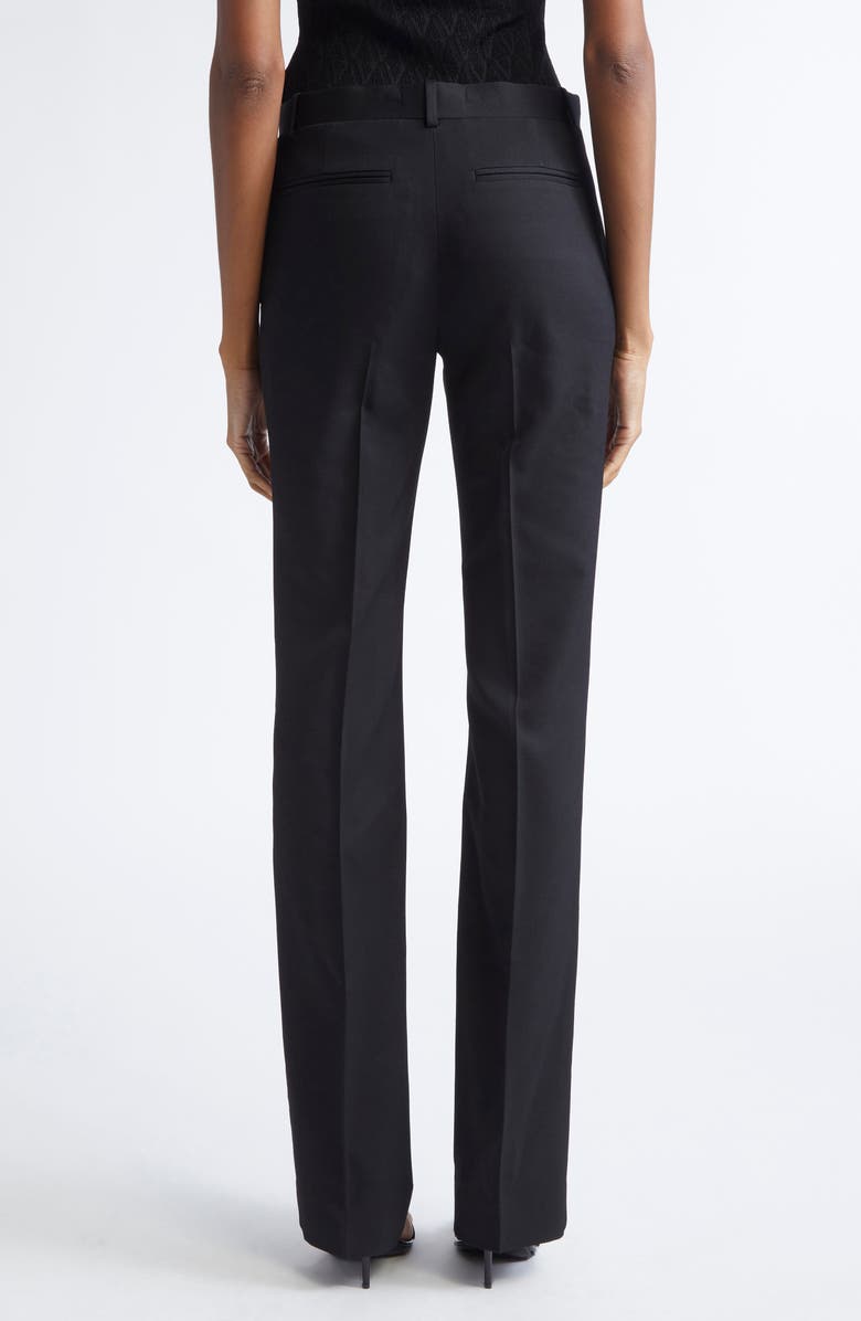 Versace Stretch Wool Grain de Poudre Trousers, Alternate, color, Black