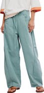 Free People Something Good Pinstripe Cotton Drawstring Pants