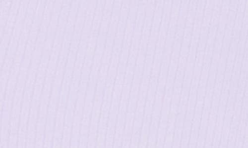Elodie Tie Front Long Sleeve Crop Top In Lavender