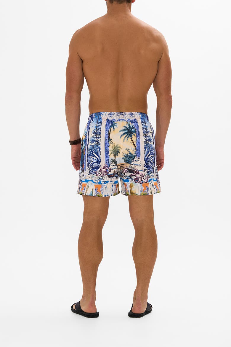 Mid Length Boardshort With Elastic Waist Song Of Saint Anthony, Alternate, color, Song Of Saint Anthony