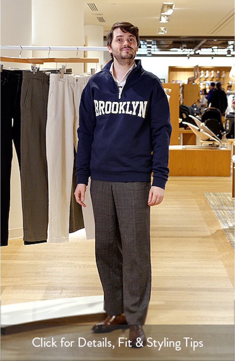 Appliqué Half Zip Sweatshirt, sales video thumbnail