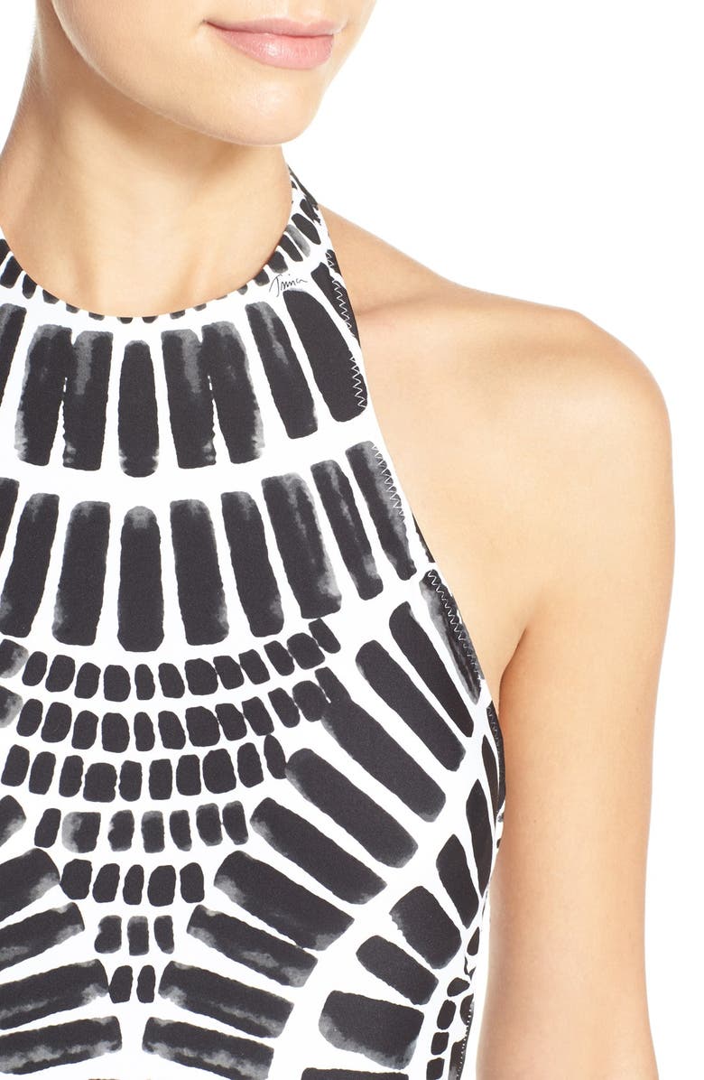 Trina Turk 'Algiers' High Neck One-Piece Swimsuit, Alternate, color,