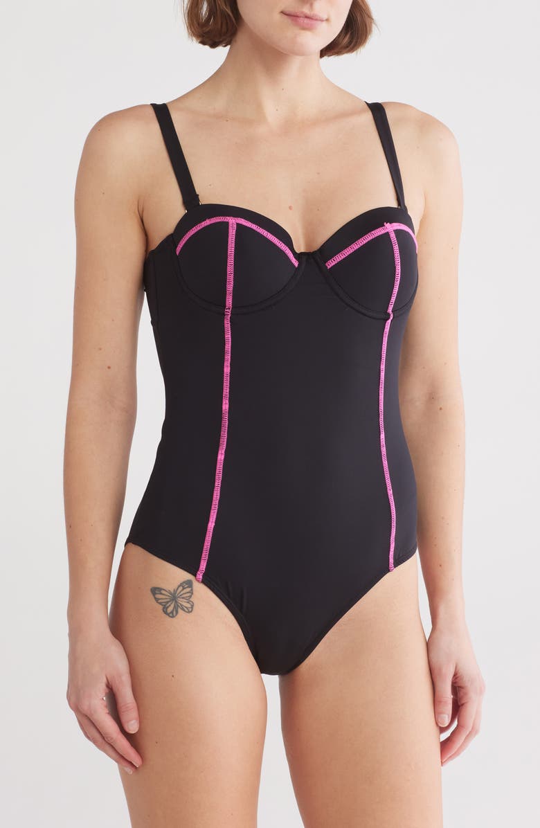 Betsey Johnson One-Piece Swimsuit, Main, color, 