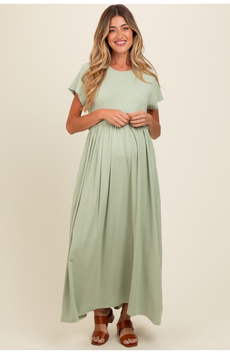 PinkBlush Ruffle Trim Maxi Dress, Alternate, color, 