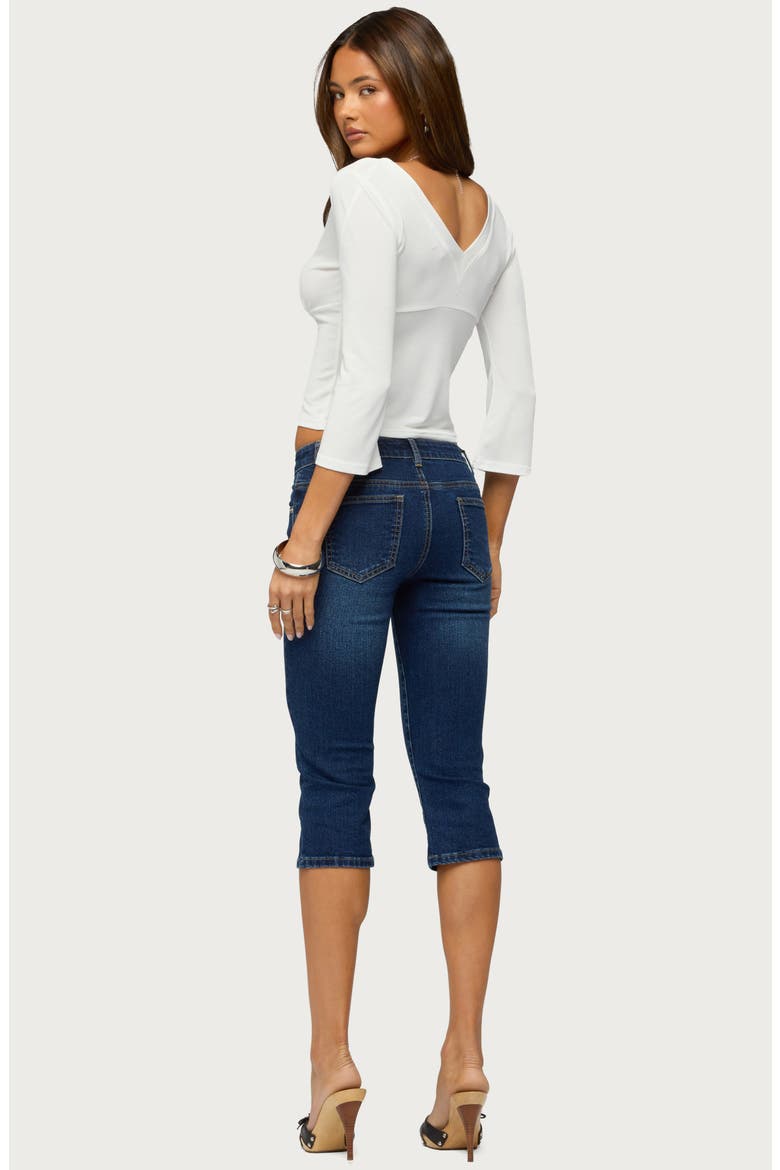 Fifer Low Rise Capri Jeans, Alternate, color, DARK-BLUE-WASHED