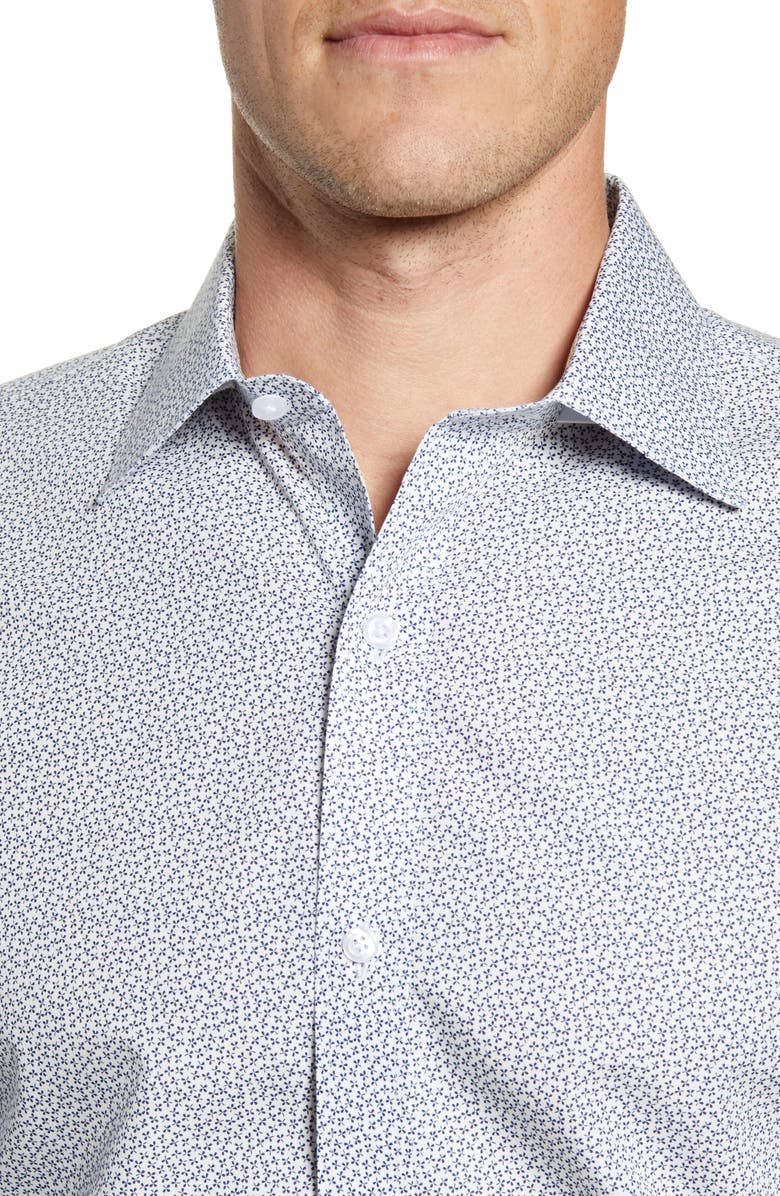 Bonobos Lucky Clover Trim Fit Dress Shirt, Alternate, color,