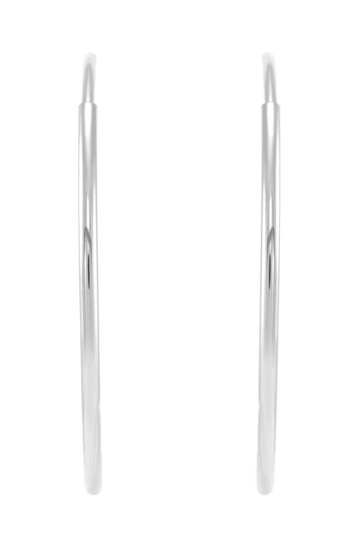 Frankie & Zoe 12mm Endless Hoop Earrings In Silver