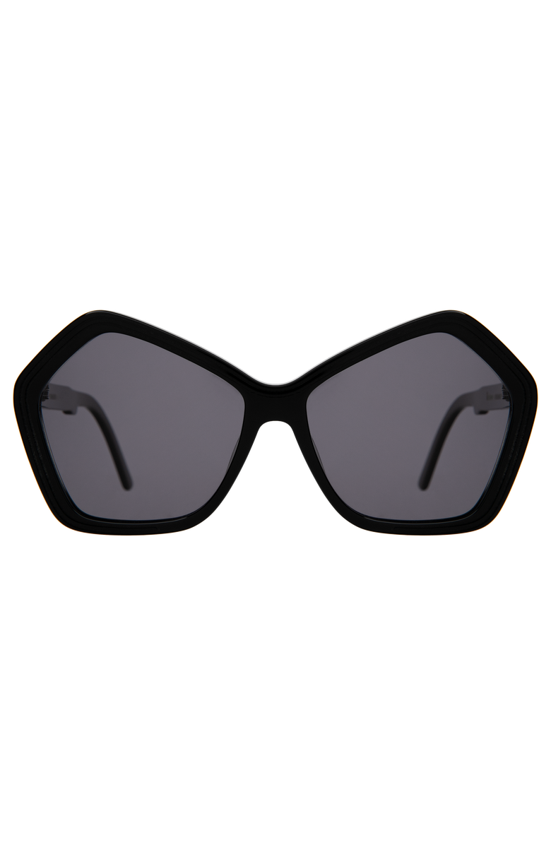 Illesteva Barbra Sunglasses, Main, color, Black / Grey