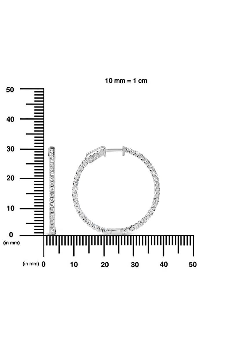 Haus of Brilliance 14K White Gold 1 1/2 Cttw Lab Grown Diamond Inside Out Hoop Earrings, Alternate, color, White