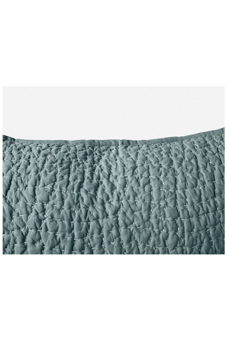 Pebbled Organic Cotton Pillow Sham, Alternate, color, LAGOON