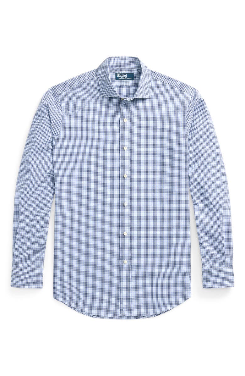 Polo Ralph Lauren Classic Fit Check Cotton Poplin Button-Up Shirt, Alternate, color, White Blue Multi
