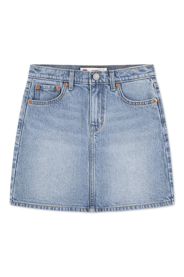 Kids' Icon Denim Skirt, Main, color, COASTAL DRIFT