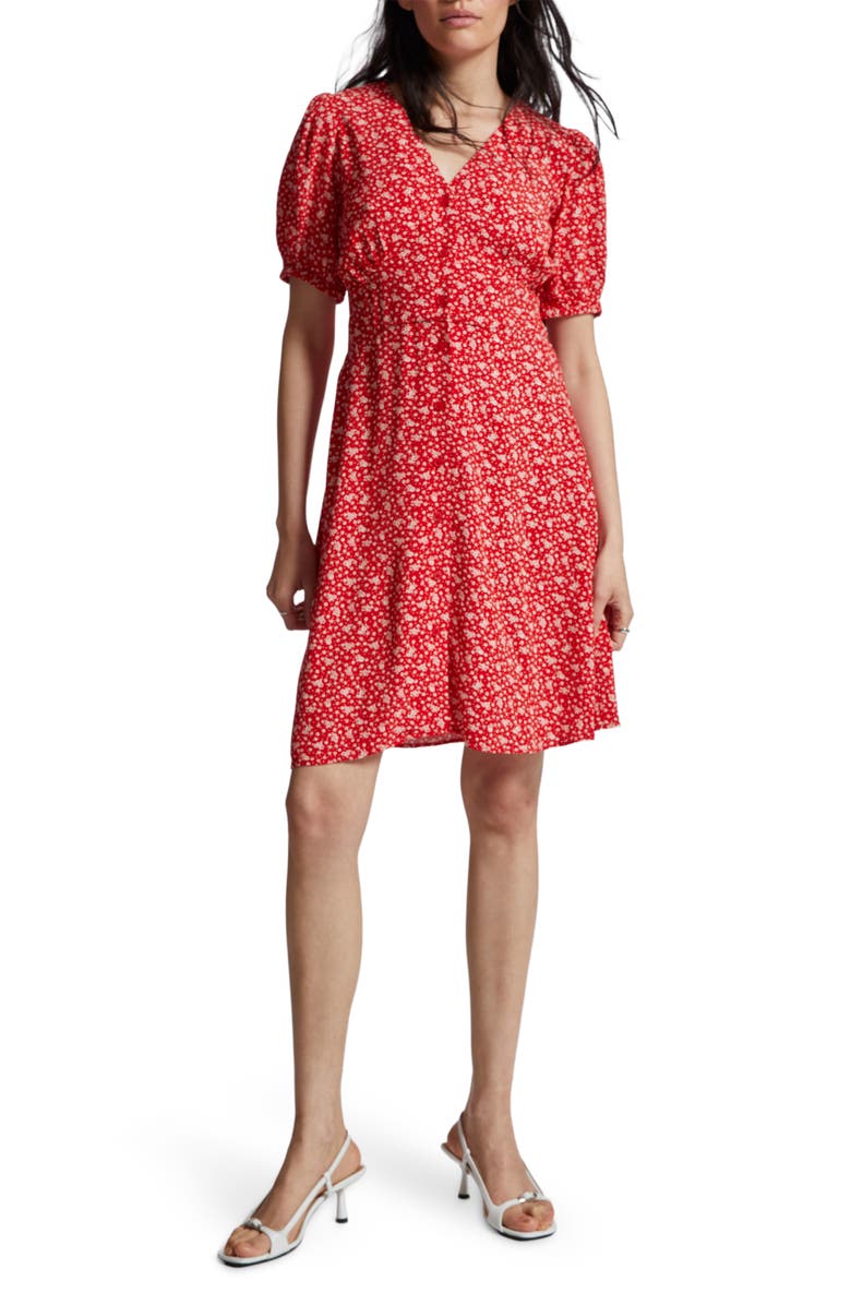 & Other Stories Floral Print Button Front Dress, Main, color,