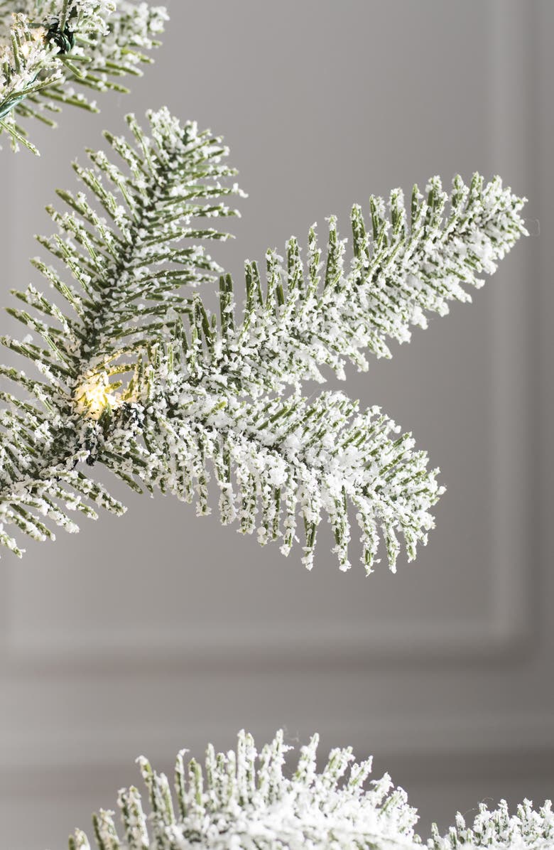 Balsam Hill Frosted Alpine Balsam Fir Pre-Lit Artificial Tree, Alternate, color, Led Clear Fairy Light