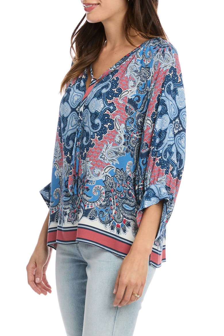Paisley Ruffle Top, Alternate, color, PRINT