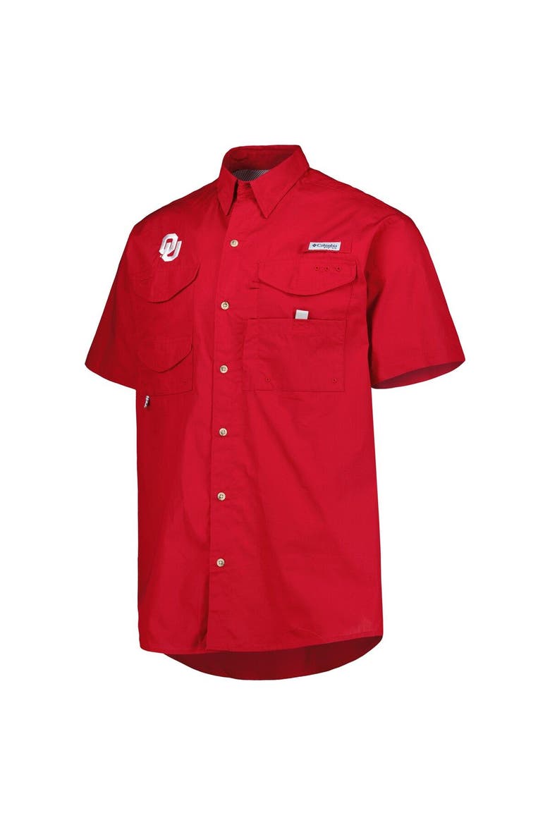 Men's Columbia Crimson Oklahoma Sooners Bonehead Button-Up Shirt, Alternate, color, Crimson