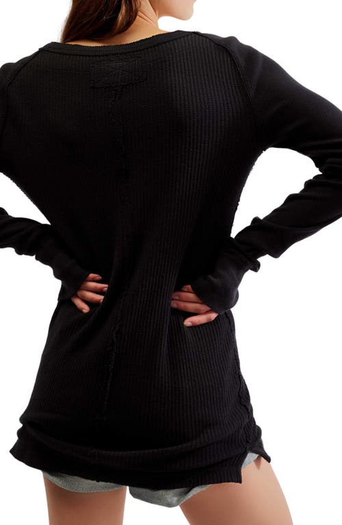 Free People Honey B Crewneck Top In Black