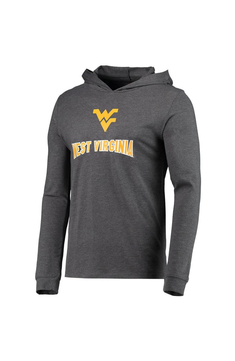CONCEPTS SPORT Men's Concepts Sport Navy/Heather Charcoal West Virginia Mountaineers Meter Long Sleeve Hoodie T-Shirt & Jogger Pajama Set, Alternate, color,