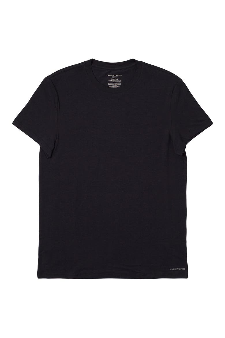 2-Pack Classic Crewneck Undershirts, Alternate, color, BLACK