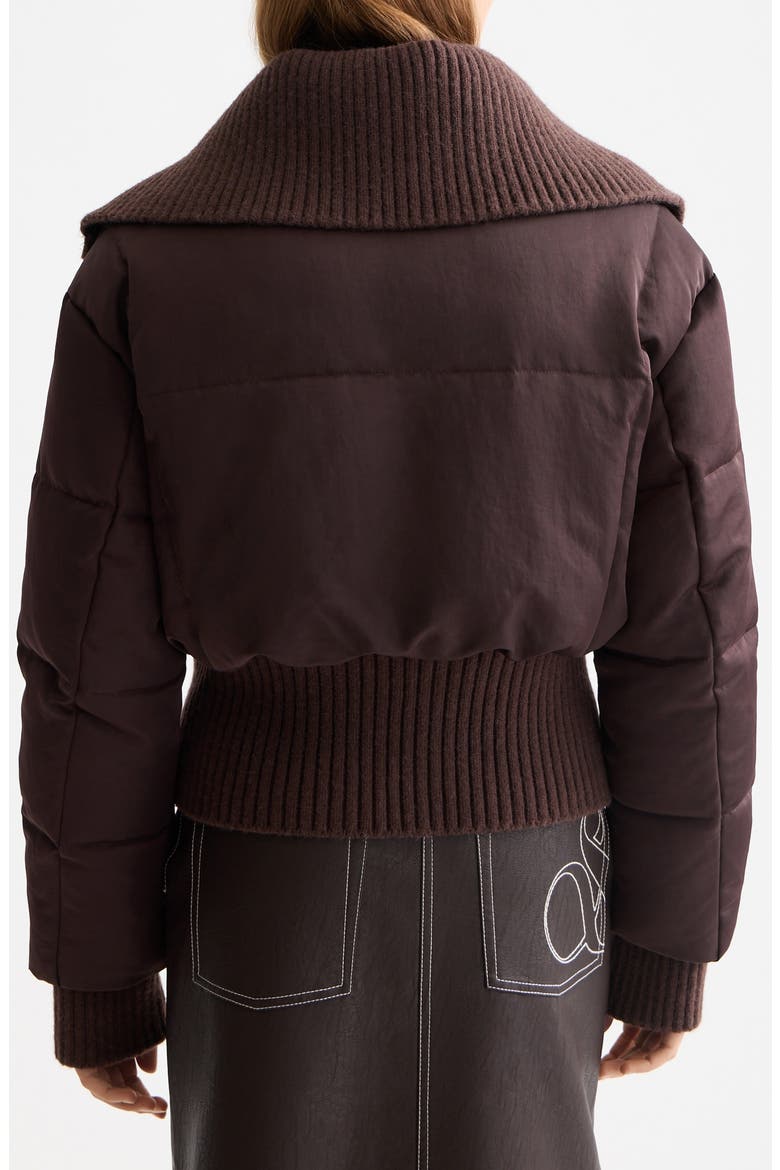 Aviator Collar Puffer Jacket, Alternate, color, CHOCOLATE PLUM