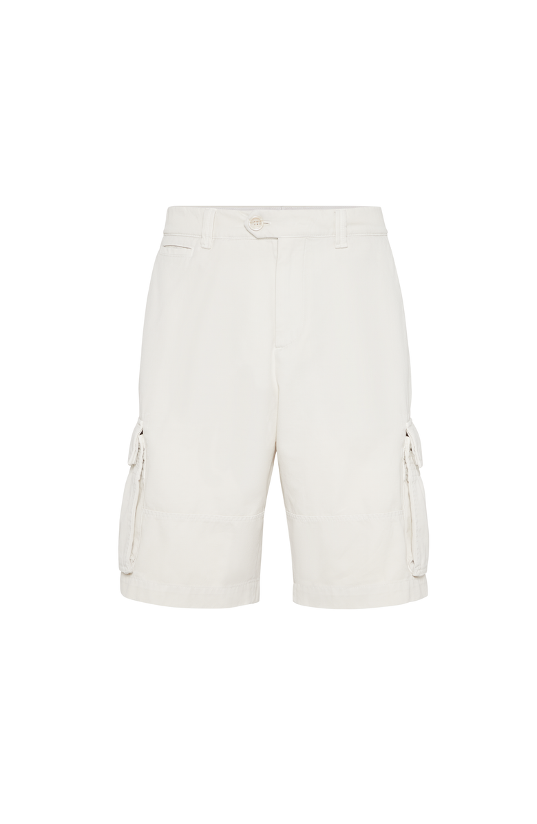 Brunello Cucinelli Gabardine Bermuda shorts, Main, color, 