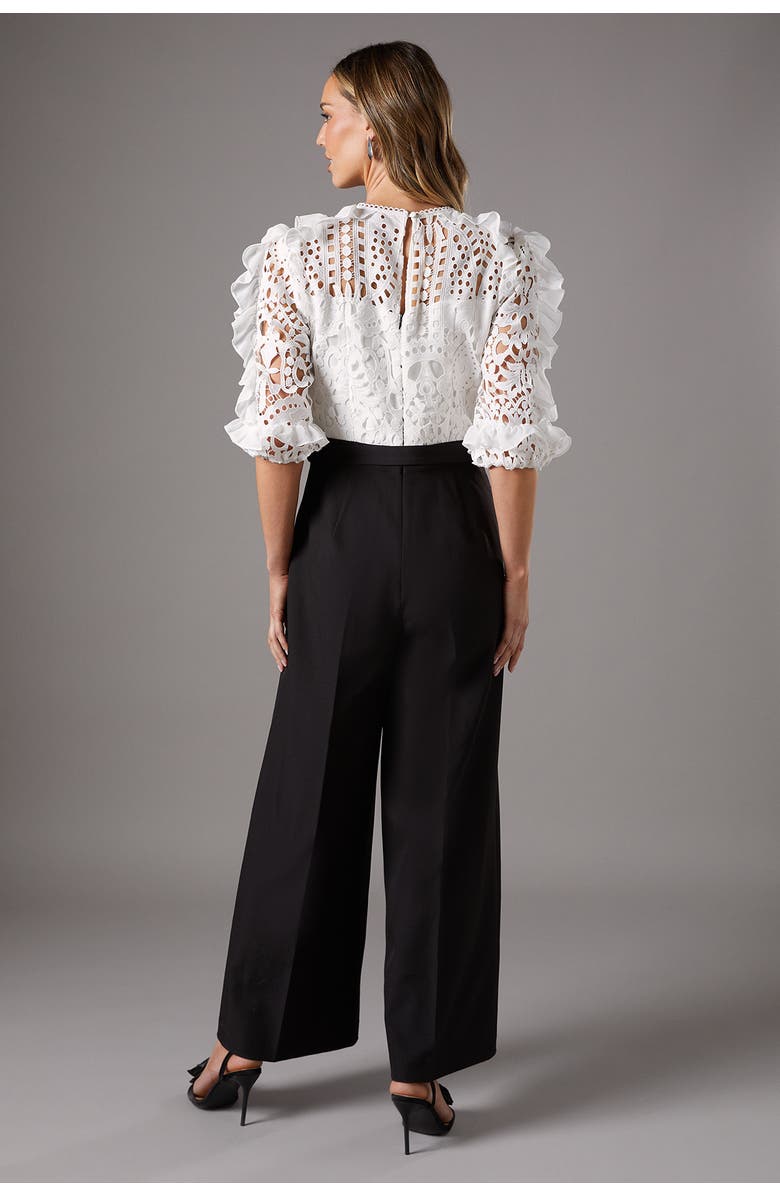 Coast Lace Cut Out Belted Jumpsuit, Alternate, color, Mono