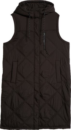 Zella Long Hooded Puffer Vest | Nordstrom Zella Long Hooded Puffer Vest | Nordstrom