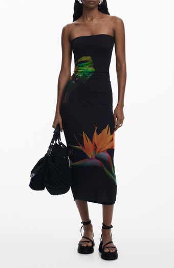 Desigual Strapless Midi Cover-Up Dress