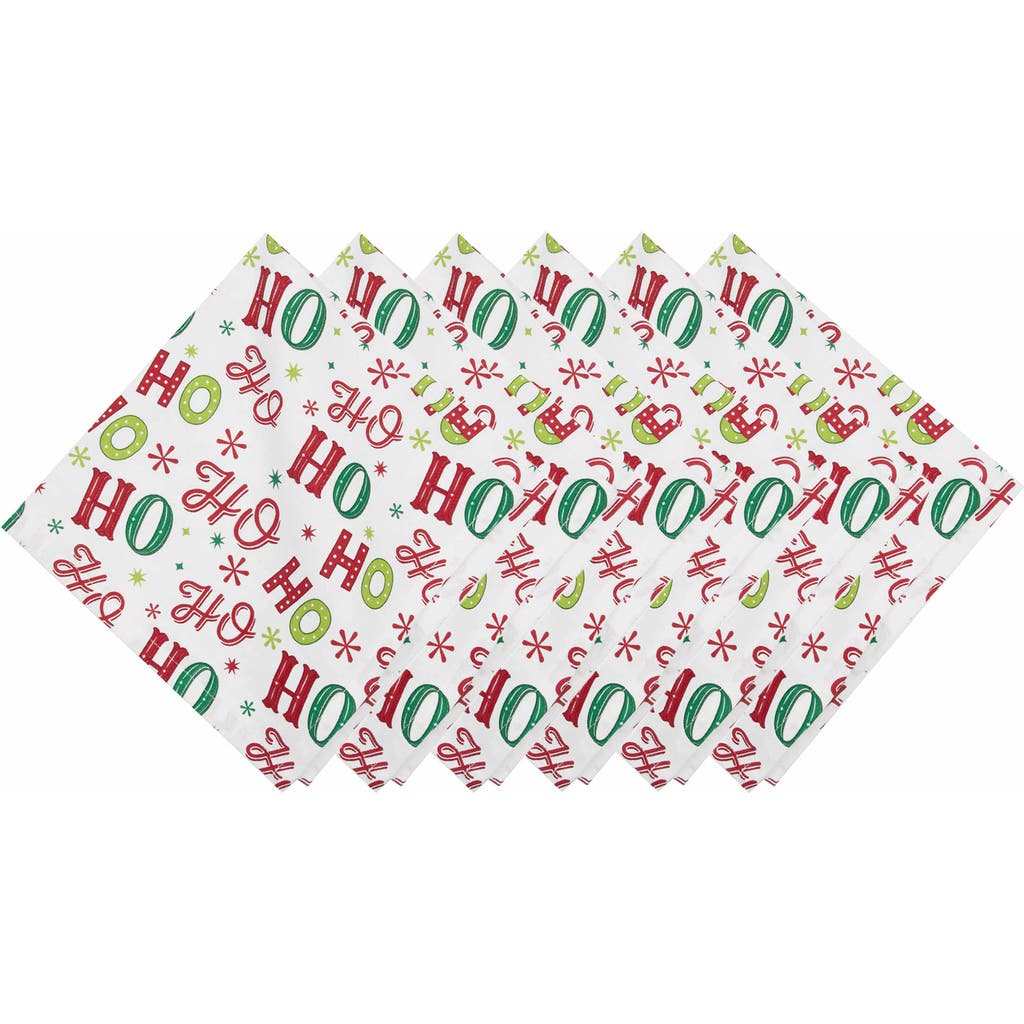 C & F Home C&f Home Ho Ho Ho Napkins Set Of 6 In Multi