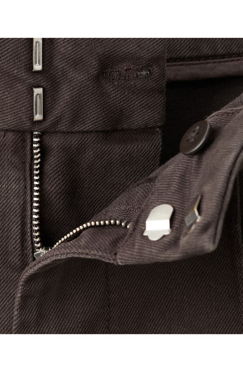 MANGO Seamed High Waist Wide Leg Jeans, Alternate, color, Chocolate