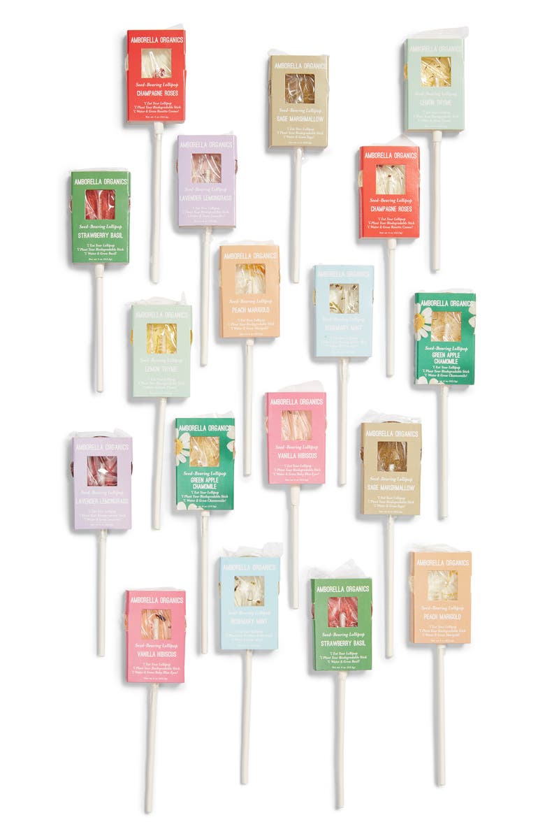 Amborella Organics Let Love Grow 144-Piece Seed Based Lollipop Set, Main, color, 