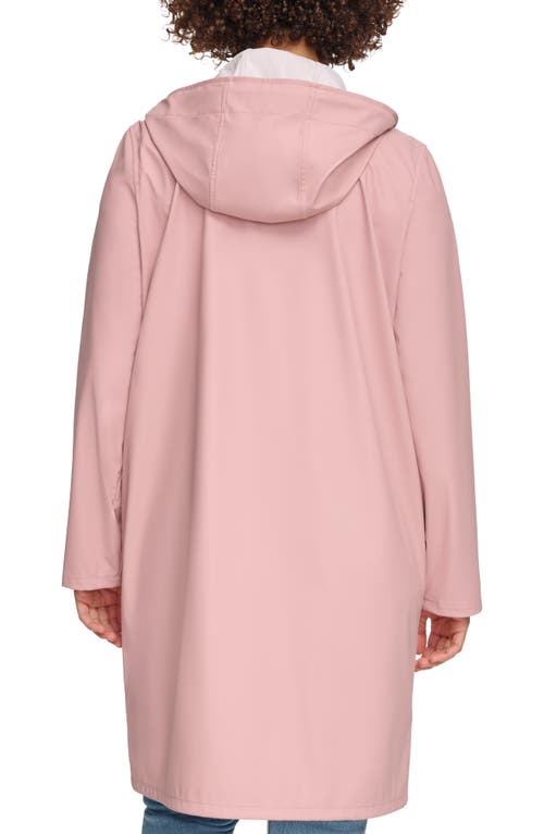 Levi's® Water Resistant Hooded Long Rain Jacket In Rosebud
