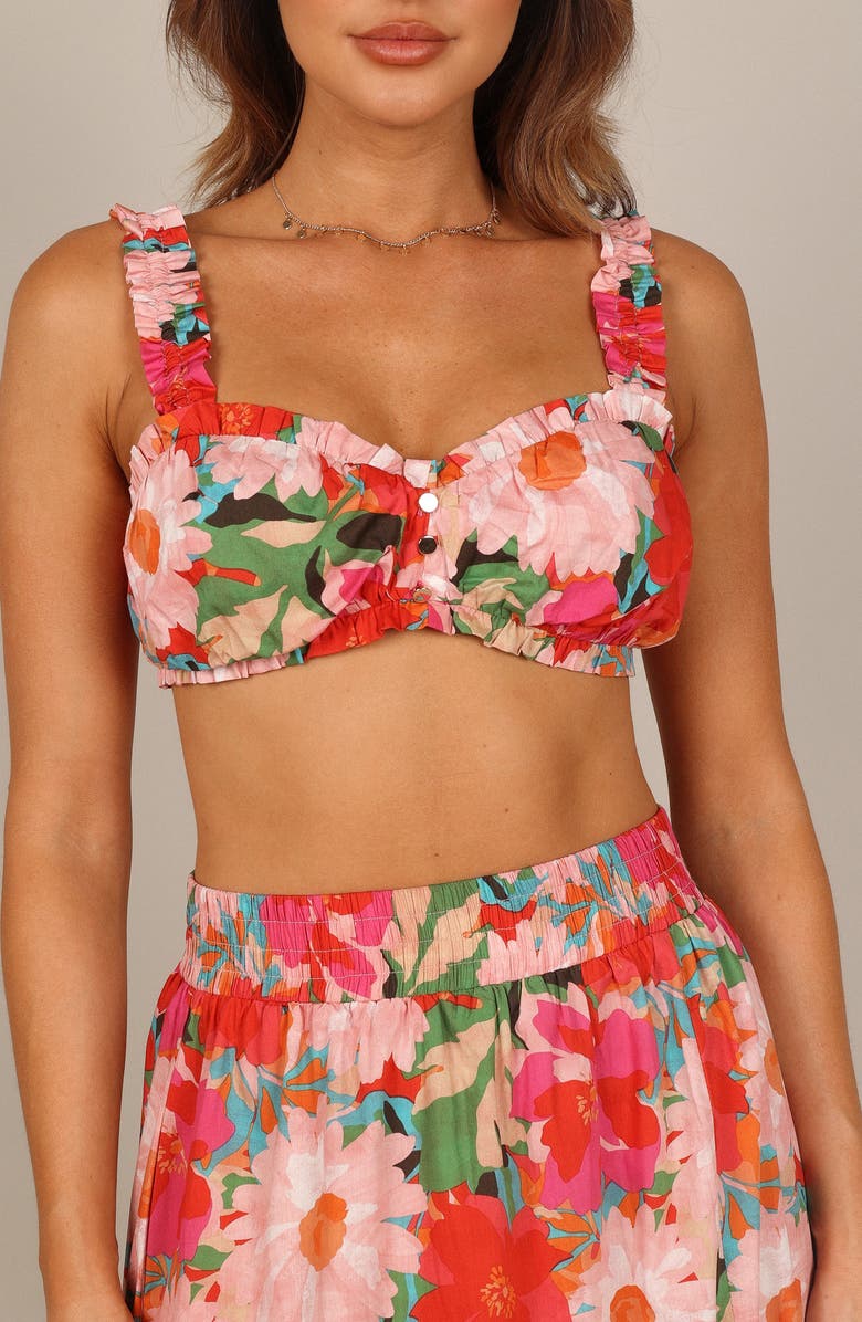 Petal & Pup Marbella Crop Top, Alternate, color, Pink Floral