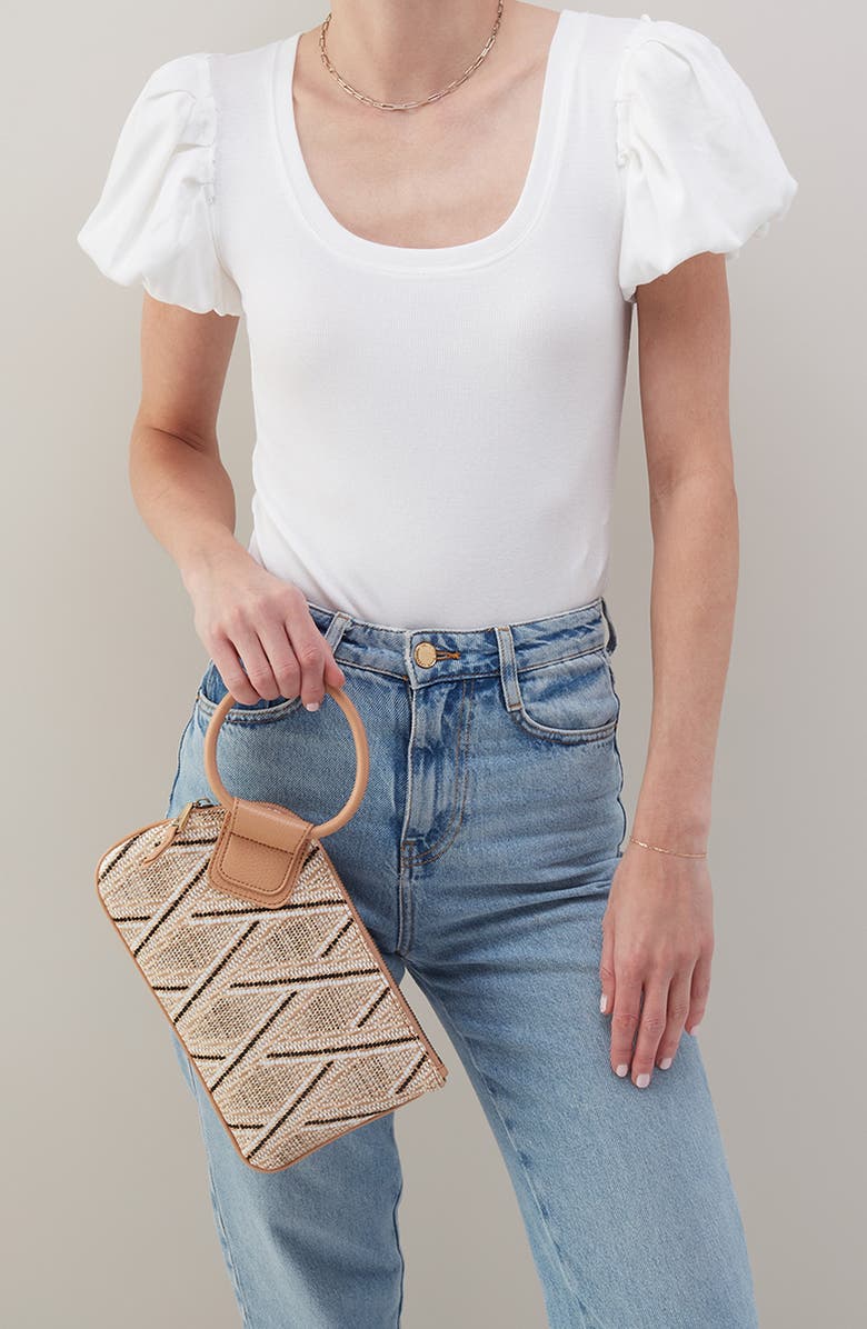 HOBO Sable Raffia Wristlet, Alternate, color,