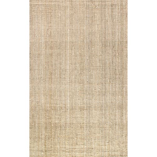 Jonathan Y Hiro Hand Woven Chunky Jute Area Rug In Ivory
