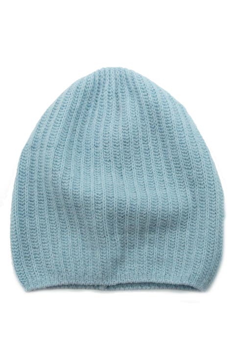 Rib Knit Cashmere Beanie